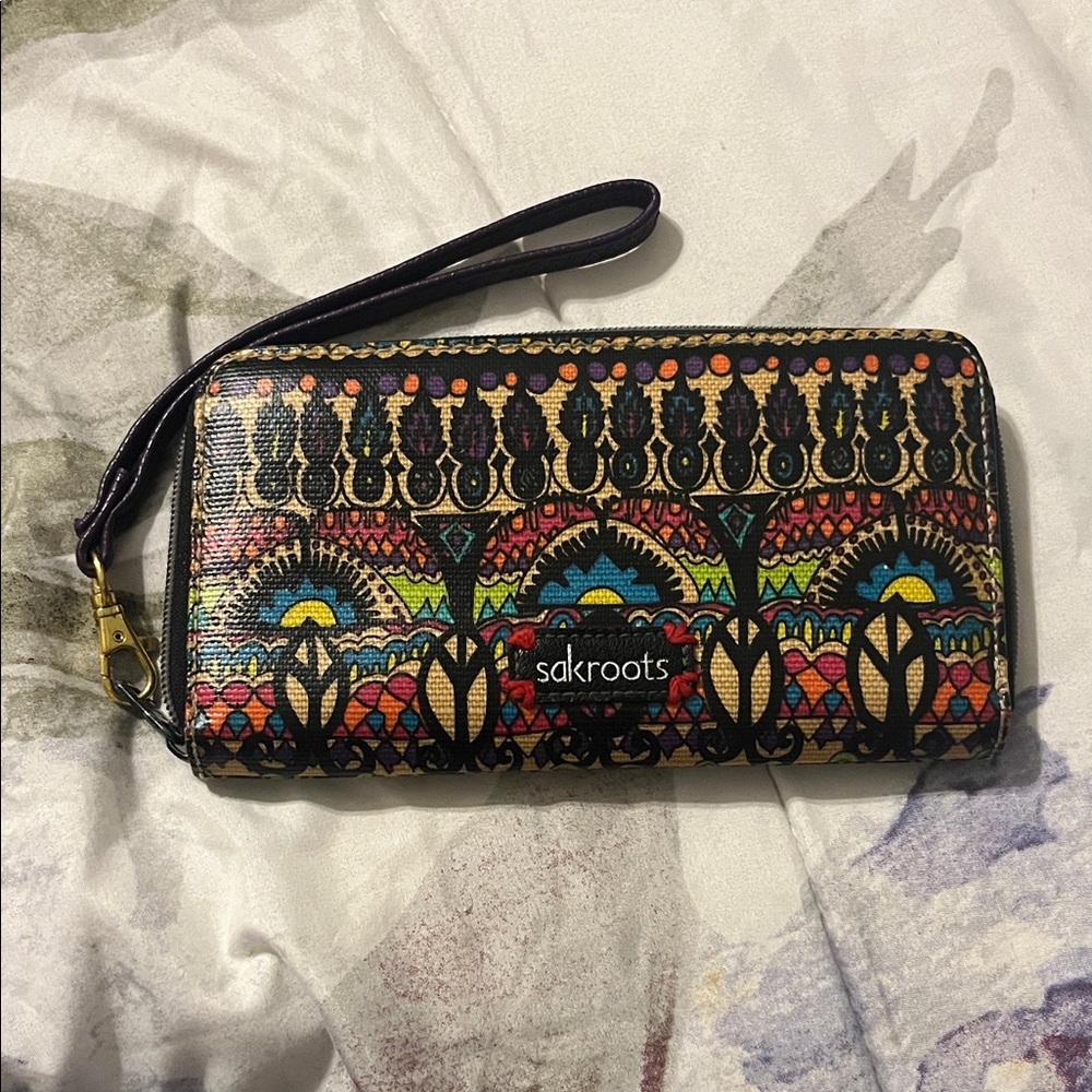 Sakroots Colorful Patterned Wristlet